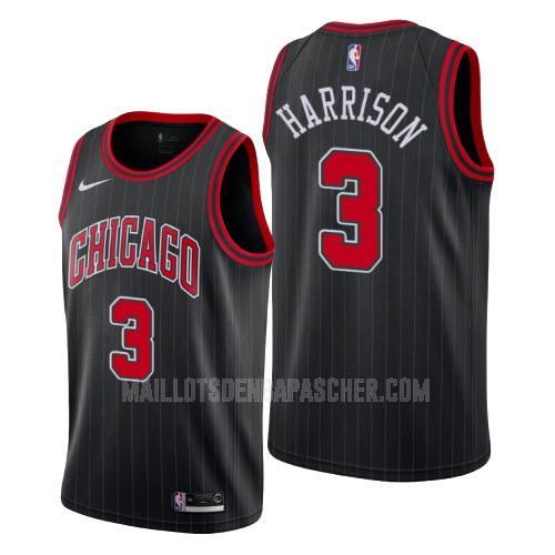 maillot nba homme de chicago bulls shaquille harrison 3 noir statement 2019-20