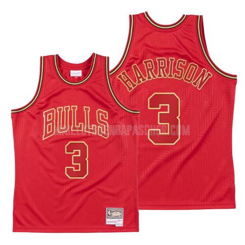 maillot nba homme de chicago bulls shaquille harrison 3 rouge throwback 2020