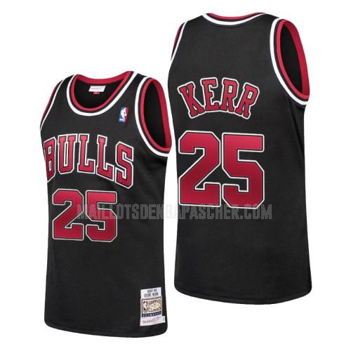 maillot nba homme de chicago bulls steve kerr 25 noir hardwood classics 1997-98