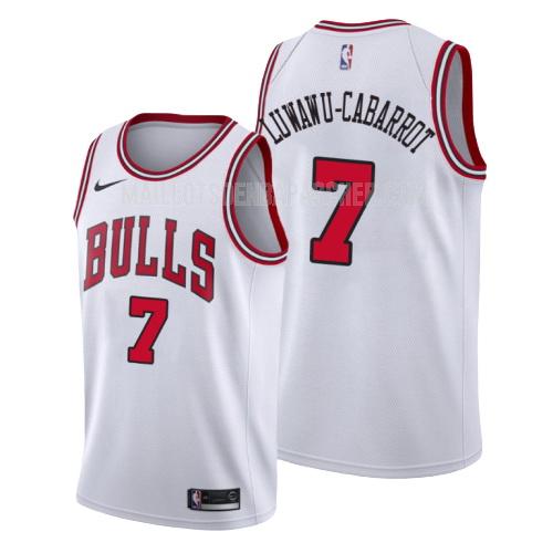 maillot nba homme de chicago bulls timothe luwawu 7 blanc association