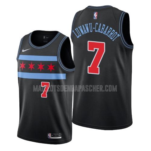 maillot nba homme de chicago bulls timothe luwawu 7 noir city edition