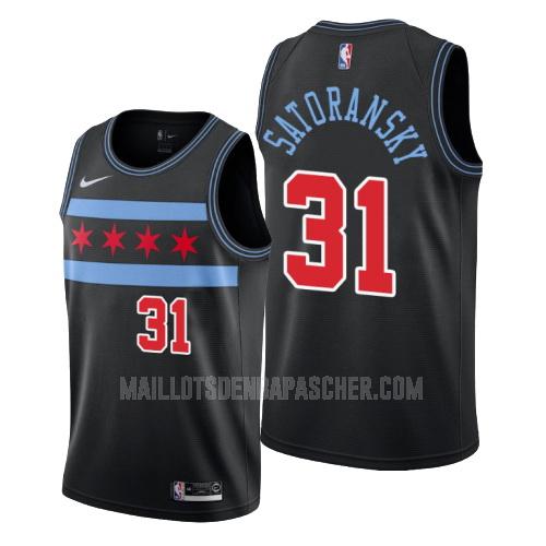 maillot nba homme de chicago bulls tomas satoransky 31 noir city edition