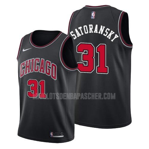 maillot nba homme de chicago bulls tomas satoransky 31 noir statement