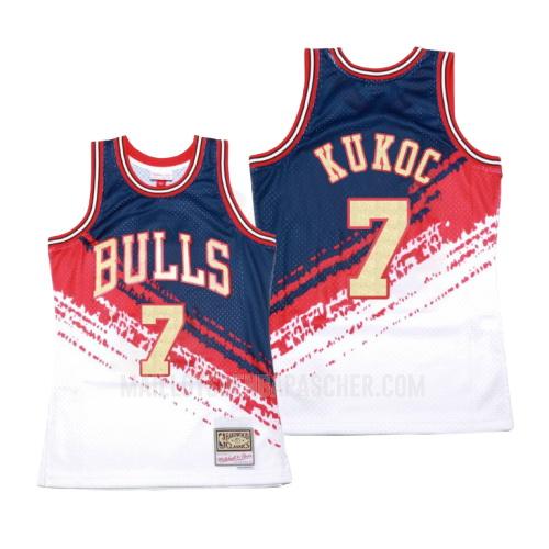 maillot nba homme de chicago bulls toni kukoc 7 blanc hardwood classics 1997-98