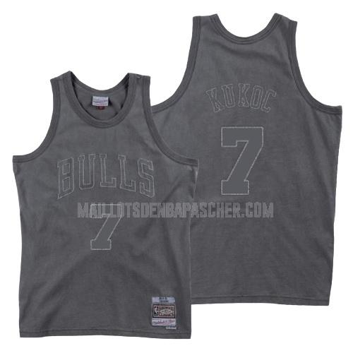 maillot nba homme de chicago bulls toni kukoc 7 gris lavé