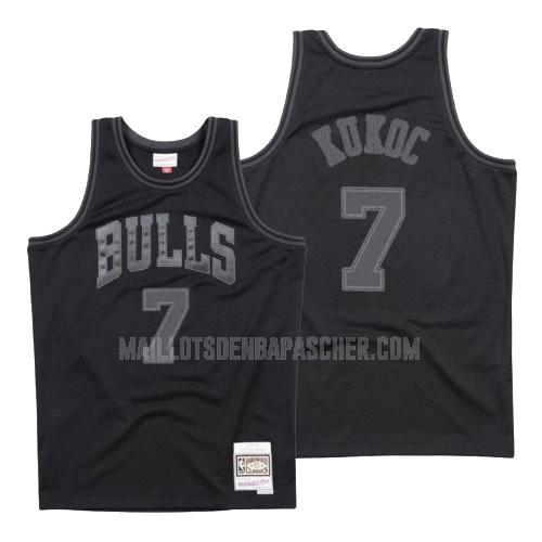 maillot nba homme de chicago bulls toni kukoc 7 noir hardwood classics