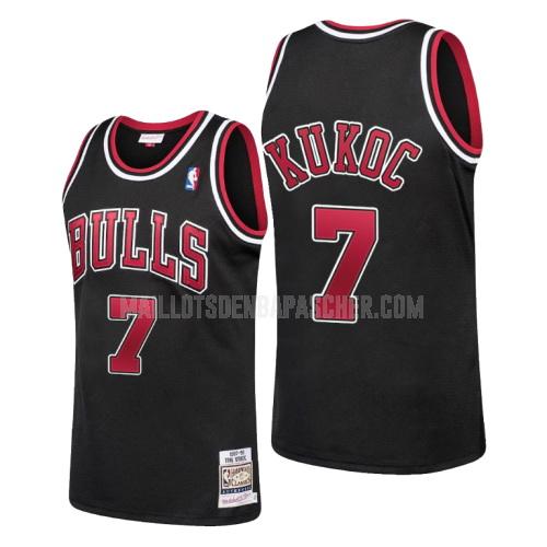 maillot nba homme de chicago bulls toni kukoc 7 noir hardwood classics 1997-98