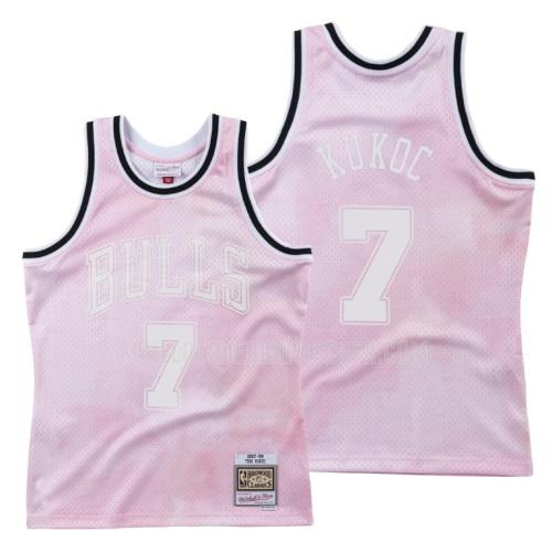 maillot nba homme de chicago bulls toni kukoc 7 rose ciel nuageux