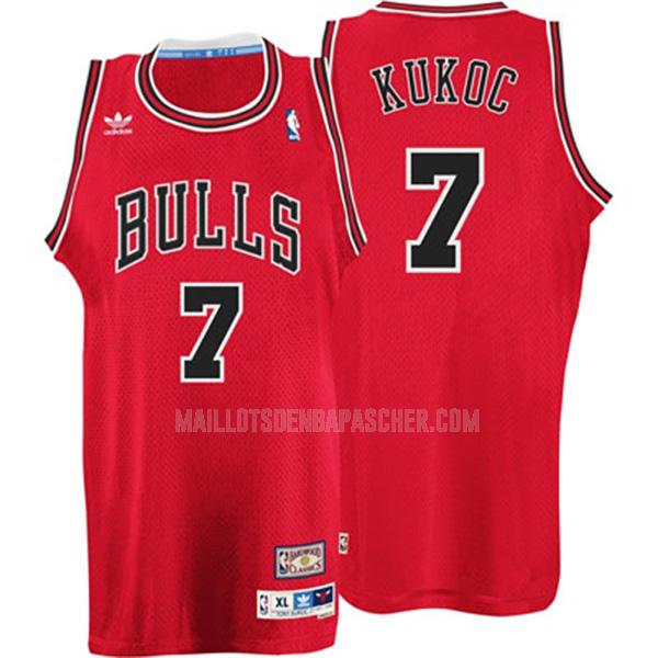 maillot nba homme de chicago bulls toni kukoc 7 rouge swingman