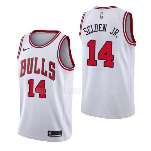 maillot nba homme de chicago bulls wayne selden jr 14 blanc association