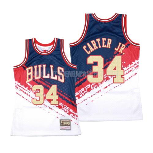 maillot nba homme de chicago bulls wendell carter jr 34 blanc hardwood classics