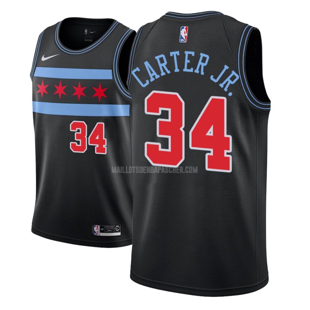 maillot nba homme de chicago bulls wendell carter jr 34 noir city edition