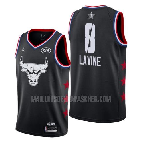 maillot nba homme de chicago bulls zach lavine 8 noir nba all-star 2019