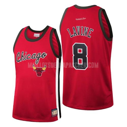 maillot nba homme de chicago bulls zach lavine 8 rouge hardwood classics