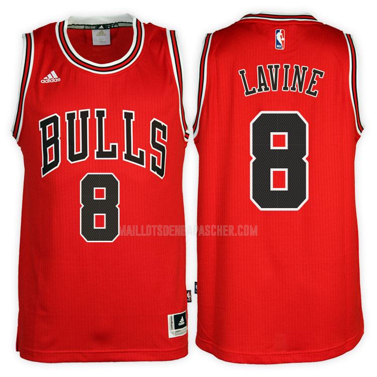 maillot nba homme de chicago bulls zach lavine 8 rouge road