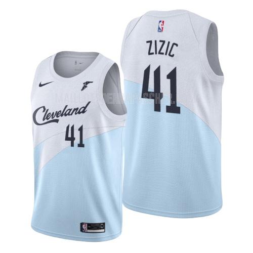 maillot nba homme de cleveland cavaliers ante zizic 41 bleu earned version