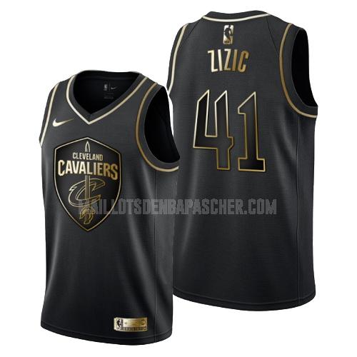 maillot nba homme de cleveland cavaliers ante zizic 41 noir or version