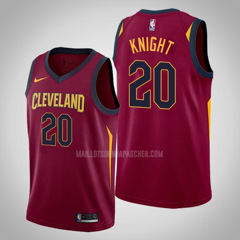maillot nba homme de cleveland cavaliers brandon knight 20 rouge icon