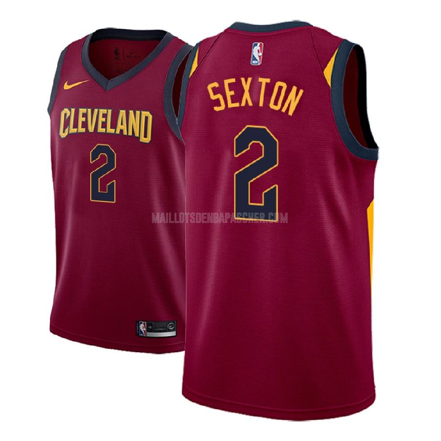 maillot nba homme de cleveland cavaliers collin sexton 2 rouge icon 2018 nba draft