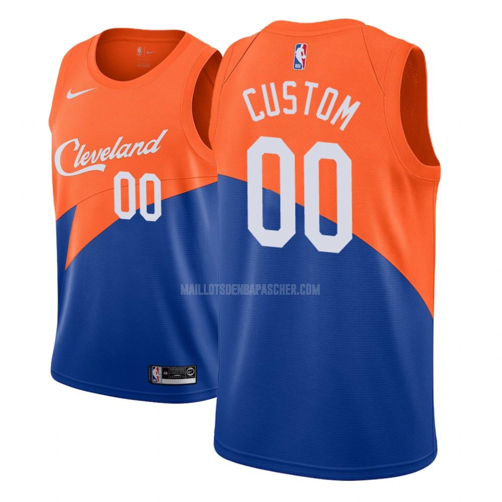 maillot nba homme de cleveland cavaliers custom bleu city edition