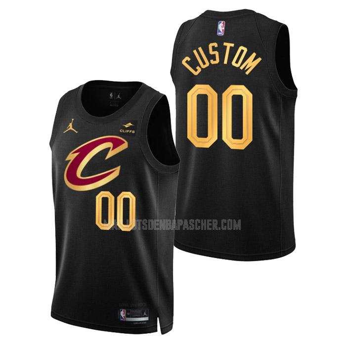 maillot nba homme de cleveland cavaliers custom noir statement edition 2023