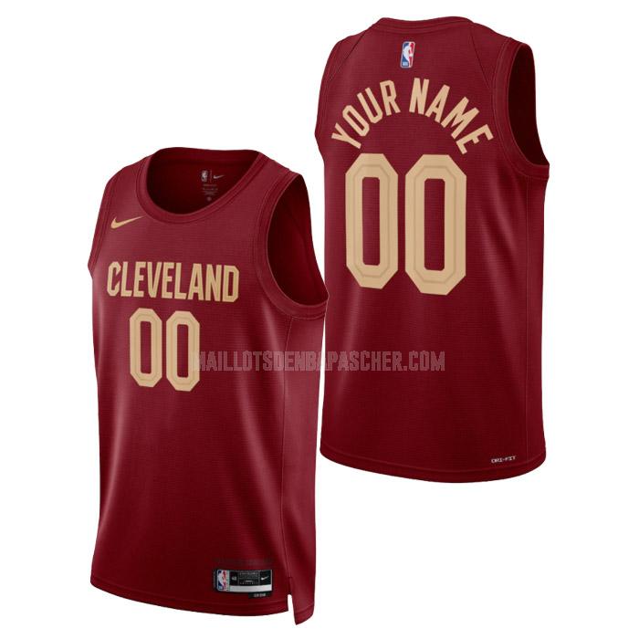 maillot nba homme de cleveland cavaliers custom rouge icon edition 2023