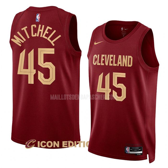 maillot nba homme de cleveland cavaliers donovan mitchell 45 vin icon edition 2022-23