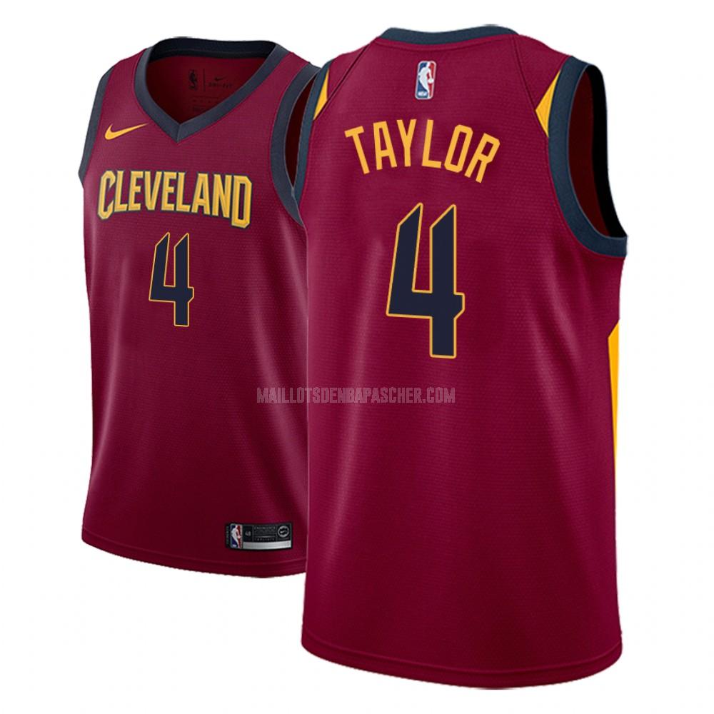 maillot nba homme de cleveland cavaliers isaiah taylor 4 rouge icon