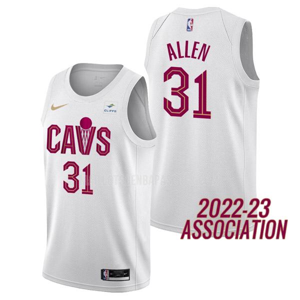 maillot nba homme de cleveland cavaliers jarrett allen 3 blanc association edition 2022-23