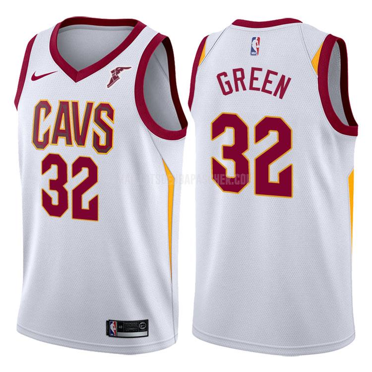 maillot nba homme de cleveland cavaliers jeff green 32 blanc association 2017-18