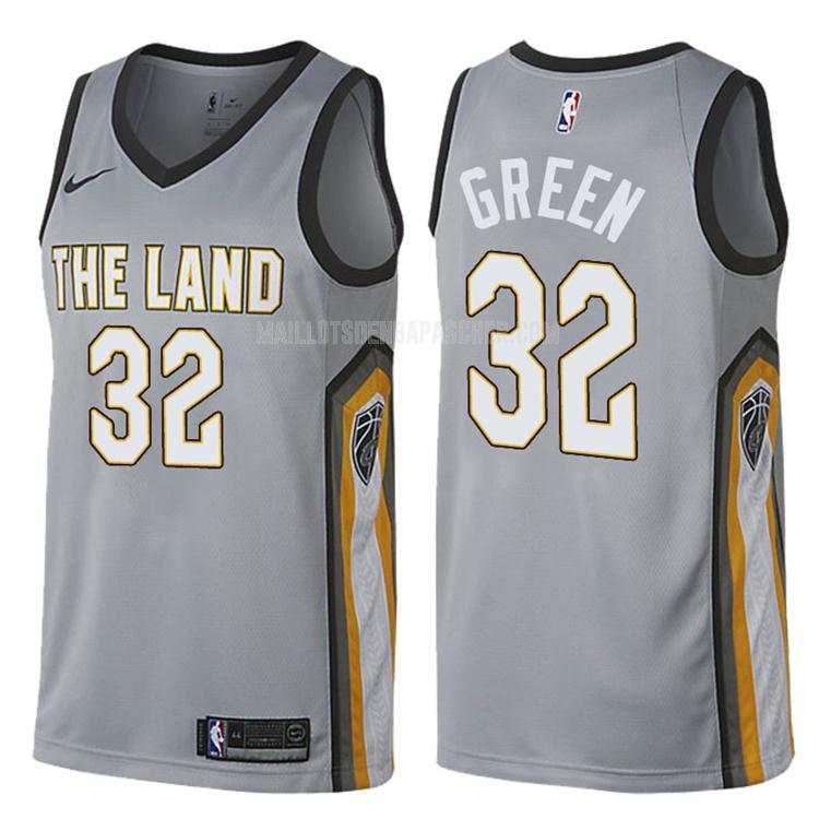 maillot nba homme de cleveland cavaliers jeff green 32 gris city edition