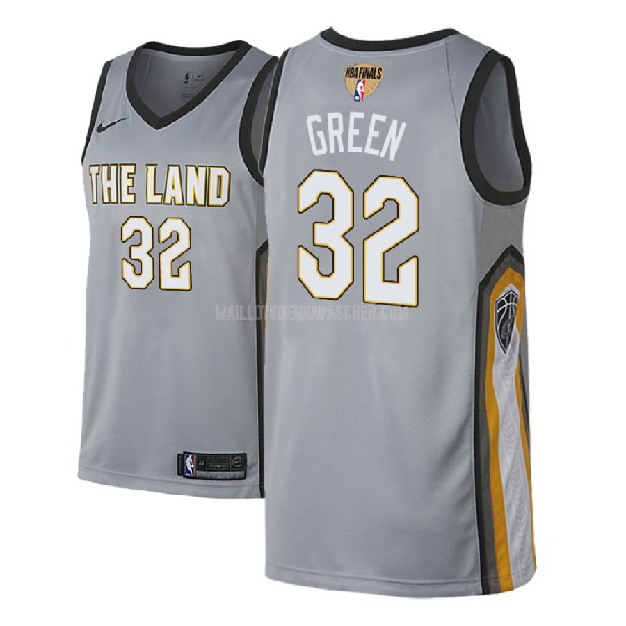 maillot nba homme de cleveland cavaliers jeff green 32 gris city edition 2018