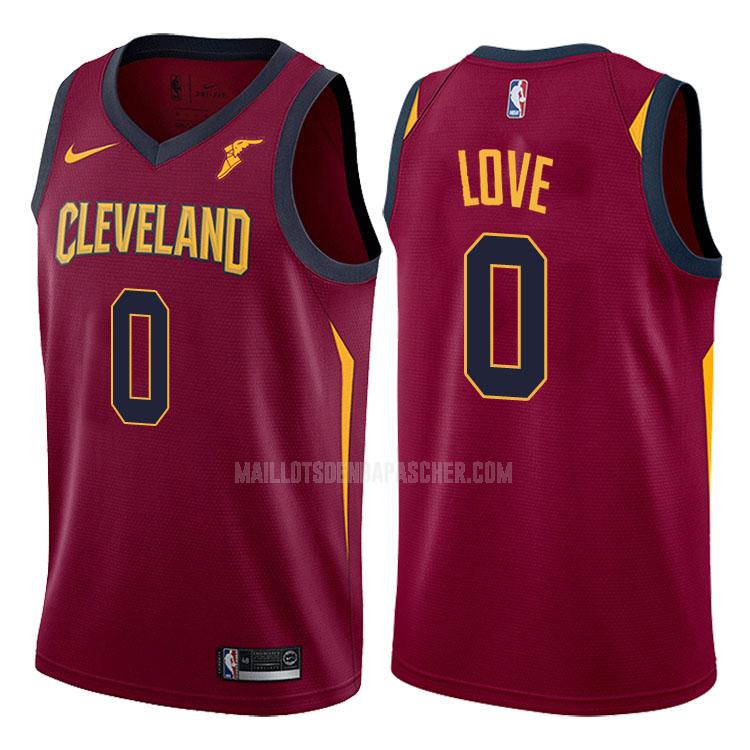 maillot nba homme de cleveland cavaliers kevin love 0 rouge icon 2017-18