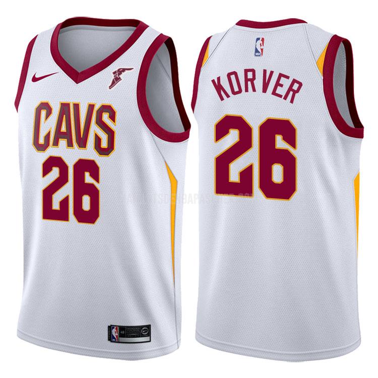 maillot nba homme de cleveland cavaliers kyle korver 26 blanc swingman 2017-18