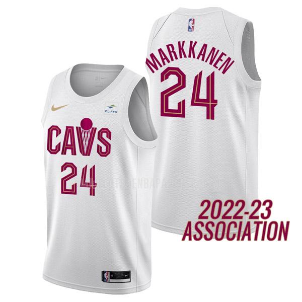 maillot nba homme de cleveland cavaliers lauri markkanen 24 blanc association edition 2022-23