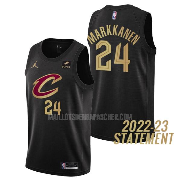 maillot nba homme de cleveland cavaliers lauri markkanen 24 noir statement edition 2022-23