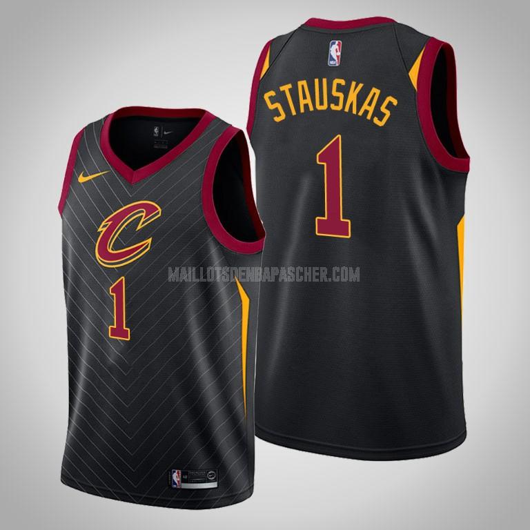 maillot nba homme de cleveland cavaliers nik stauskas 1 noir statement