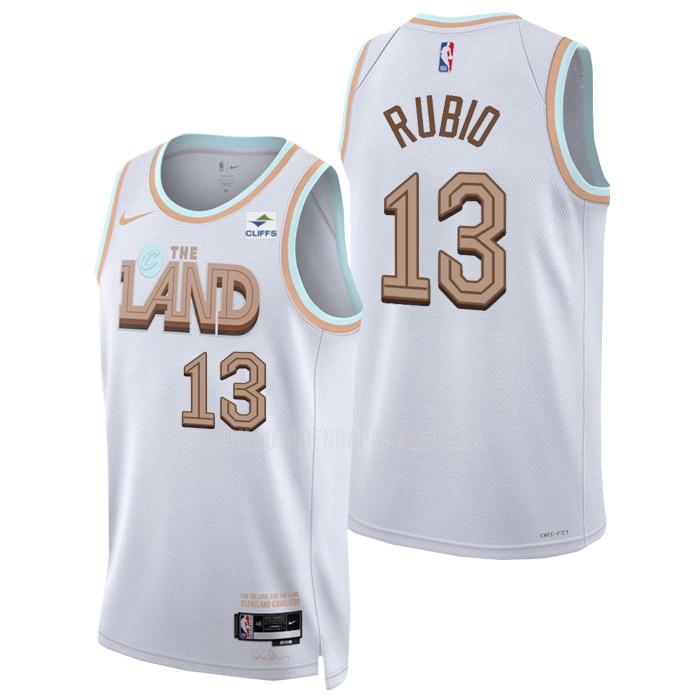 maillot nba homme de cleveland cavaliers ricky rubio 13 blanc city edition 2022-23