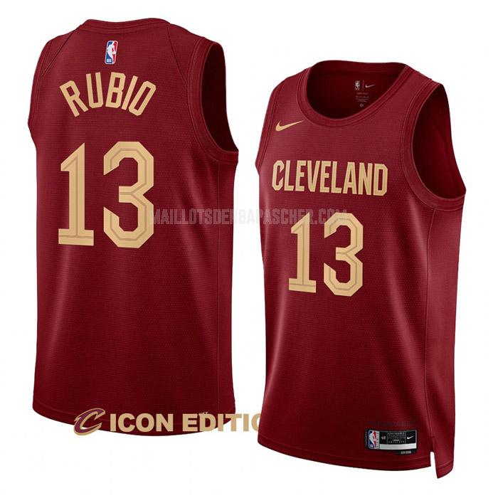maillot nba homme de cleveland cavaliers ricky rubio 13 vin icon edition 2022-23