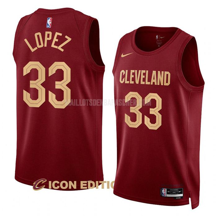 maillot nba homme de cleveland cavaliers robin lopez 33 vin icon edition 2022-23