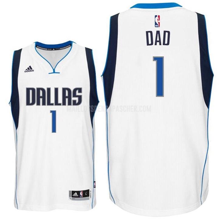 maillot nba homme de dallas mavericks dad 1 blanc fête des pères