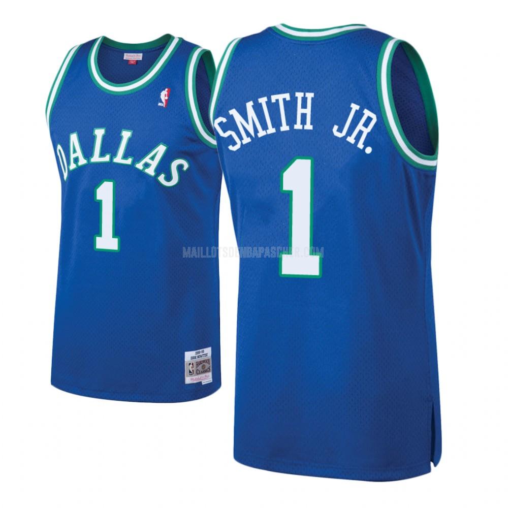 maillot nba homme de dallas mavericks dennis smith jr 1 bleu hardwood classic