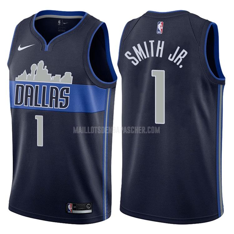 maillot nba homme de dallas mavericks dennis smith jr 1 bleu marin statement