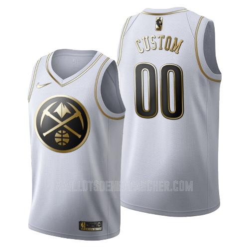 maillot nba homme de denver nuggets custom blanc or version