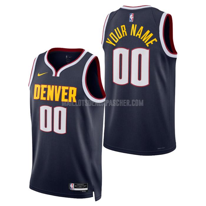 maillot nba homme de denver nuggets custom bleu marine icon edition 2023