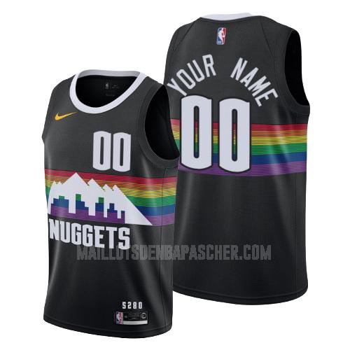 maillot nba homme de denver nuggets custom noir city edition 2019-20