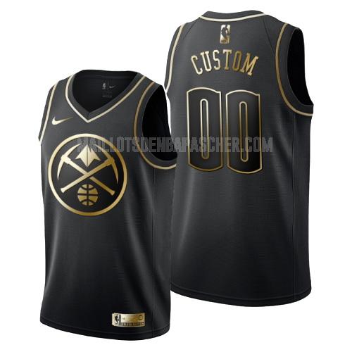 maillot nba homme de denver nuggets custom noir or version