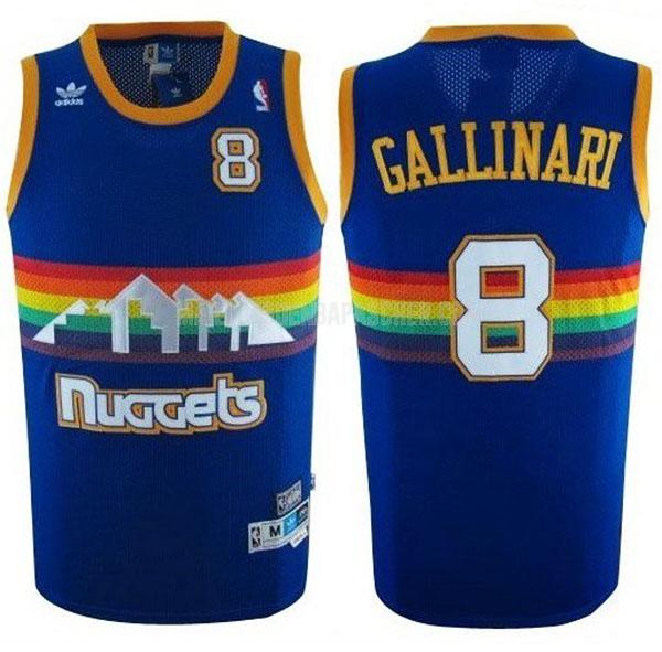 maillot nba homme de denver nuggets danilo gallinar 8 bleu road