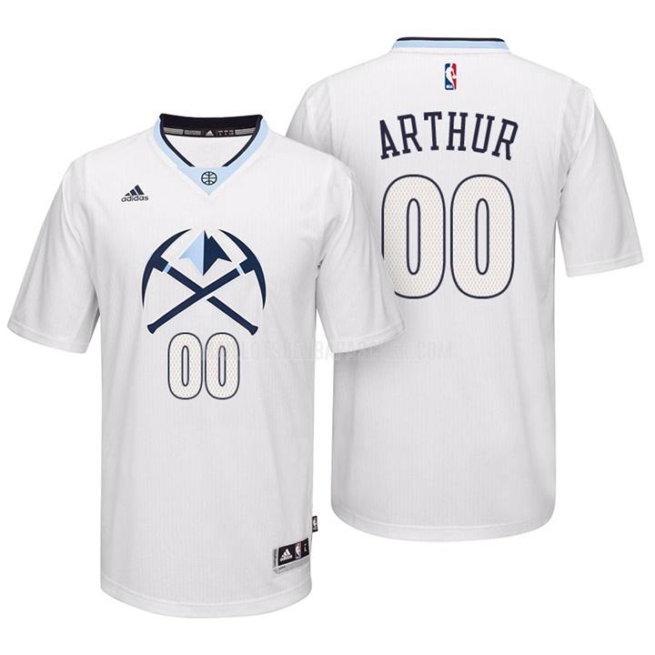 maillot nba homme de denver nuggets darrell arthur 0 blanc alterner