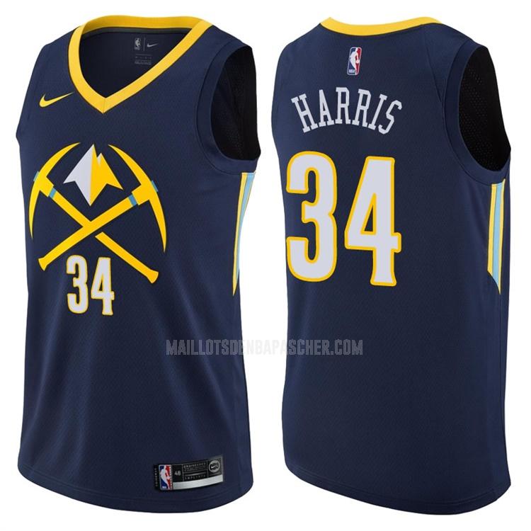 maillot nba homme de denver nuggets devin harris 34 bleu marin city edition